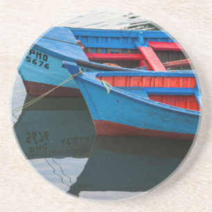 Porta-copos Porto de Angelmo, barcos de pesca.