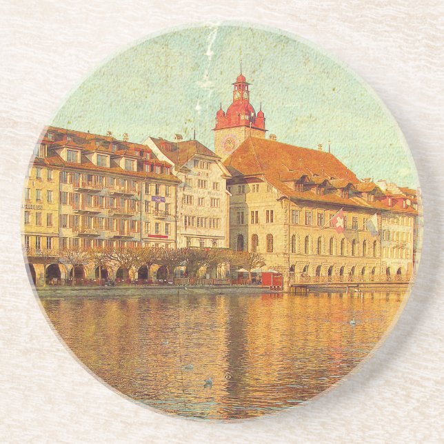 Porta-copos Posavasos Polaroides de Luzerna (Frente)