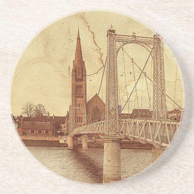 Porta-copos Posavasos The Bouncy Bridge (Inverness - Escócia) (Frente)