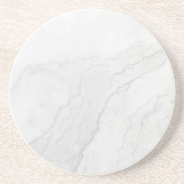 Porta-copos Pousa Copos de Papel de Mármore Branco Simples Mod (Frente)