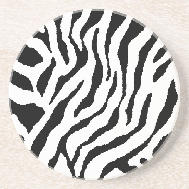 Porta-copos Pousa-copos Listrado de Zebra (Frente)