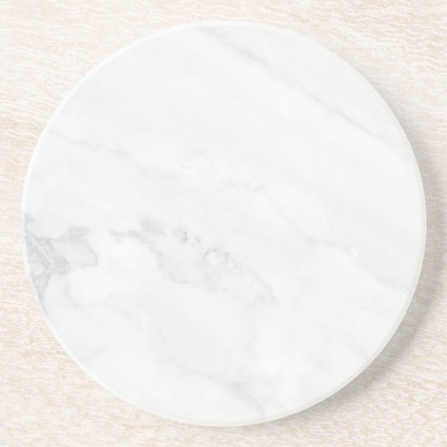 Porta-copos Pousa Papel de Mármore Branco Simples Moderno Rúst (Frente)