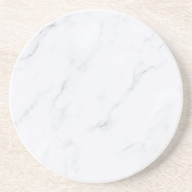 Porta-copos Pousa Papel de Mármore Branco Simples Moderno Rúst (Frente)