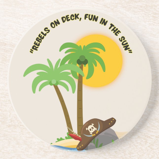 Porta-copos praia da ilha pirata (Frente)