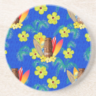 Porta-copos Prancha e máscara de Tiki