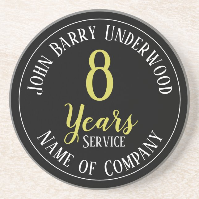 Porta-copos prêmio de Funcionarios de serviço de 8 anos (Frente)