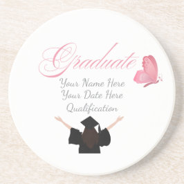 Porta-copos Presente Personalizado de Formatura Rosa, Nome Cus