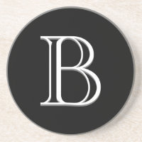 Preto Branco Moderno Simples Estiloso Inicial Letr