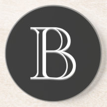 Preto Branco Moderno Simples Estiloso Inicial Letr