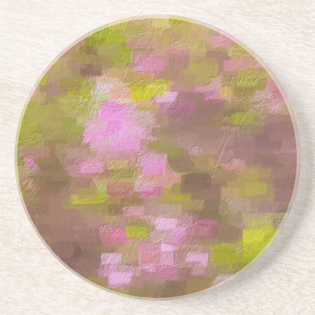 Porta-copos Primavera Season Pinks Abstrato (Frente)
