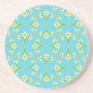 Porta-copos Primavera Sunshine Daffodils Blue Sandstone Porta 