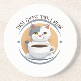 Porta-copos Primeiro Café E Depois Eu Meto Gato-Rato