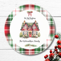 Primeiro Natal Em Casa Farmhouse Chic Red