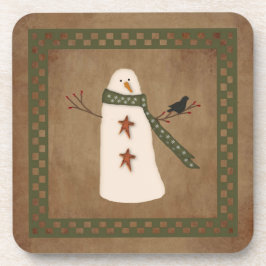 Porta copos Primitiva de Snowman Cork