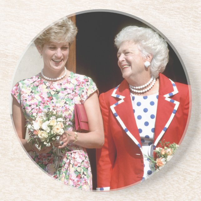 Porta-copos Princesa Diana-Barbara Bush (Frente)