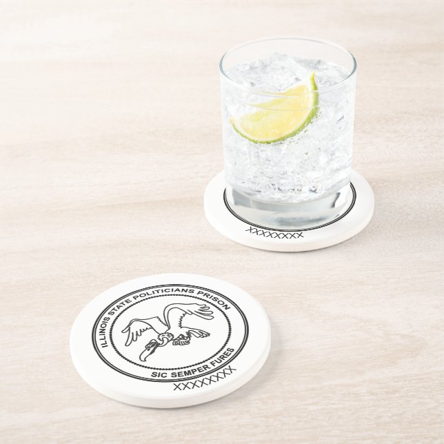 Porta-copos Prisão de Políticos do Estado do Illinois (Lateral)