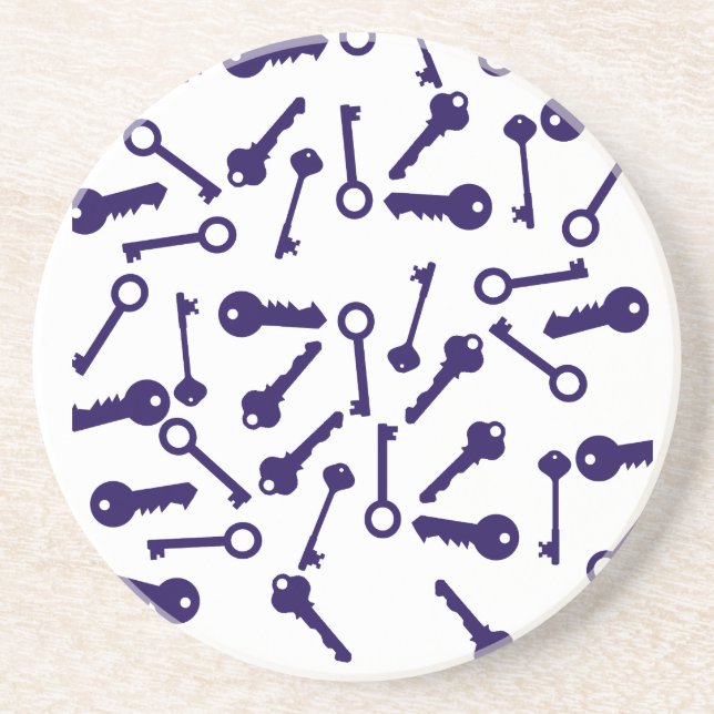 Porta-copos Produto de padrão azul chave (Frente)