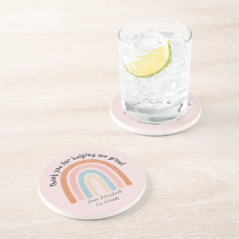Porta-copos Professor de Arco-Íris Moderno, Aquarela Obrigado