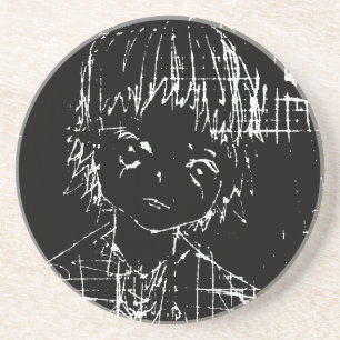 Porta-copos projeto preto anime