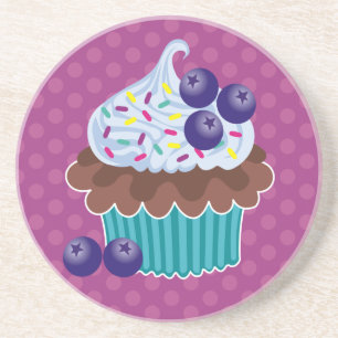 Porta-copos Protetor de Copo de Cupcake de Mirtilo