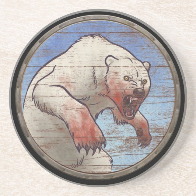Porta-copos Protetor de Viking - urso polar (Frente)