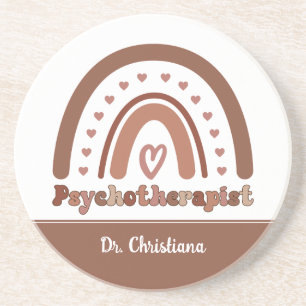 Porta-copos Psicoterapeuta Boho Arco-íris Personalizado