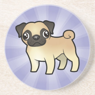 Porta-copos Pug dos desenhos animados