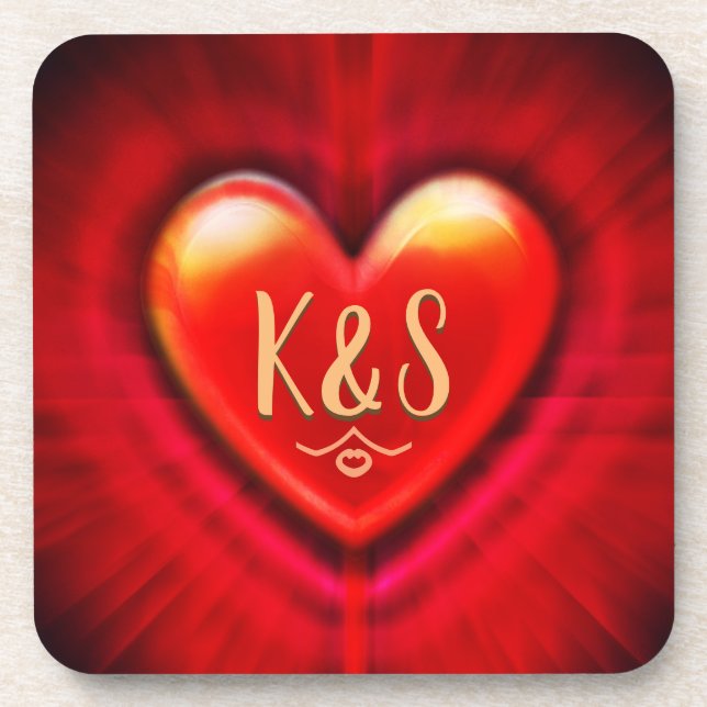 Porta copos Pulso vermelho coração personalizado m (Frente)