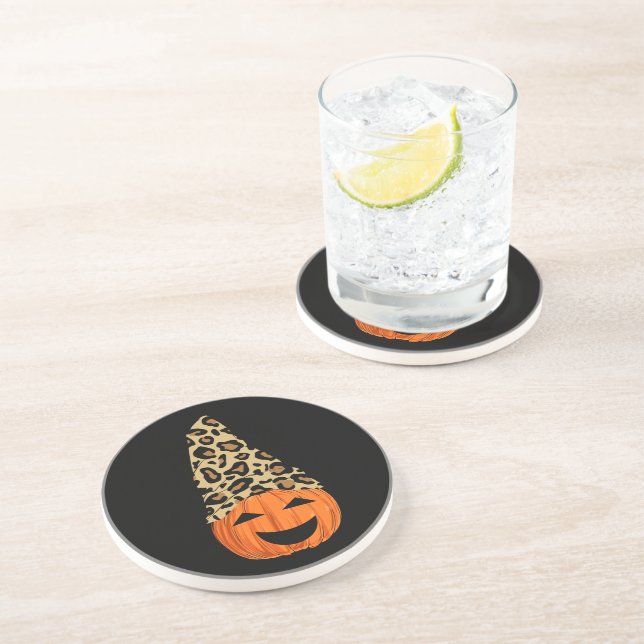 Porta-copos Pumpkin de Chapéu Leopardo Bonito (Lateral)