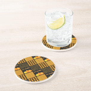 Porta-copos Pumpkin Halloween Patterno