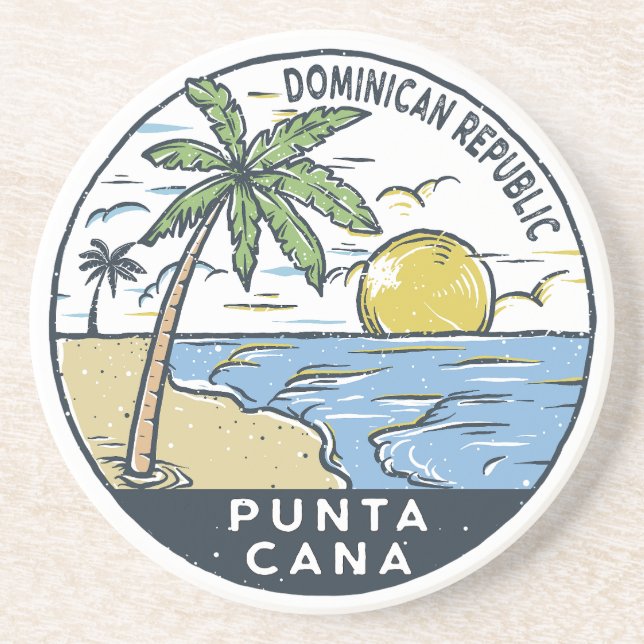 Porta-copos Punta Cana República Dominicana Vintage (Frente)