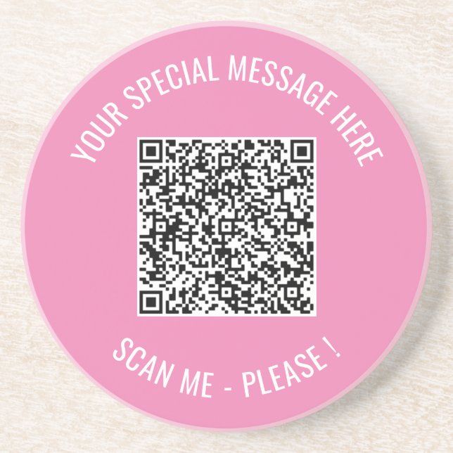 Porta-copos QR Code Your Special Message Surprise Gift (Frente)
