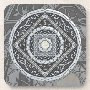 Porta copos Quadrada do Cancer Mandala