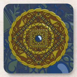 Porta copos Quadrada do Capricorn Mandala
