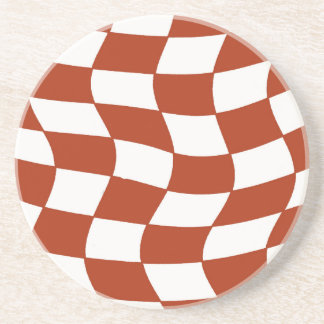 Porta-copos Quadro de controlo vermelho e branco