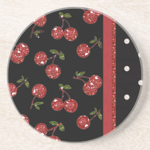 Porta-copos RAB Rockabilly Cerejas Muito Vermelhas Pretas