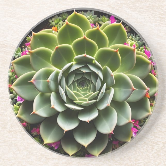 Porta-copos Radiant Succulent Bloom (Frente)