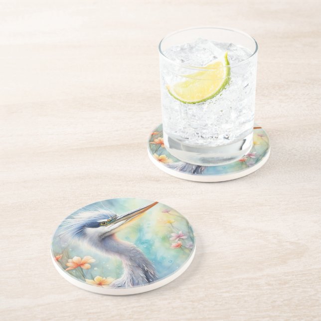 Porta-copos Rainbow Birds Blue Heron 1 (Lateral)