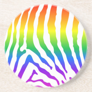 Porta-copos Rainbow Zebra Pattern