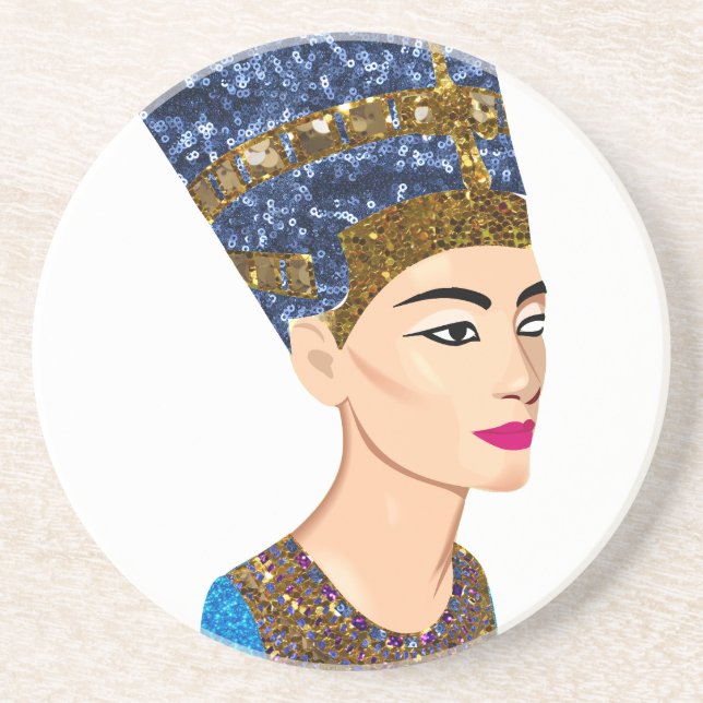 Porta-copos rainha egípcia nefertiti (Frente)