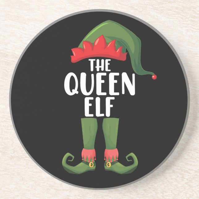Porta-copos Rainha Elf Matching Family Christmas Women (Frente)