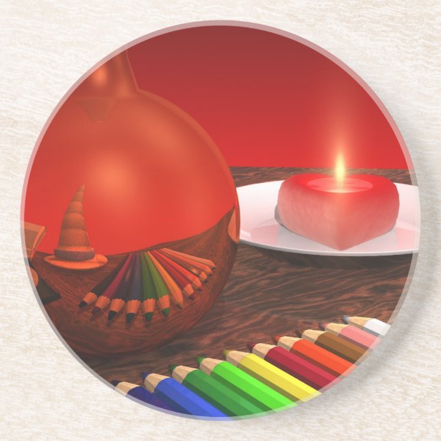 Porta-copos rapsódia em vermelho (Frente)