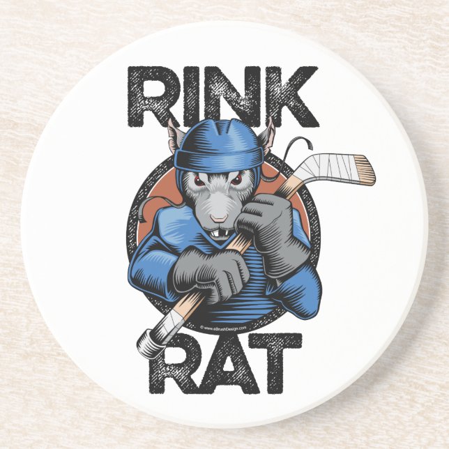 Porta-copos Rato Rink de Hockey (Frente)