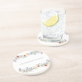 Porta-copos Realtor Client Gift - Floral Family Coaster