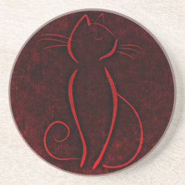 Porta-copos Red Brown Cat | Zazzle_Growth.