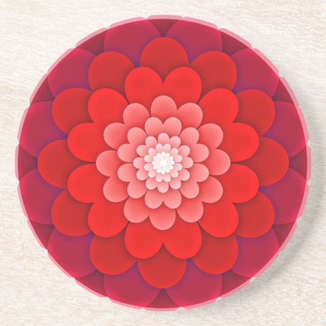 Porta-copos Red Floral Mandala-58566 (Frente)