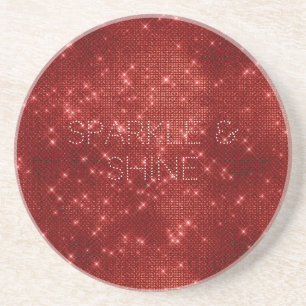 Porta-copos Red Glitzy Chic Glam Sparkle