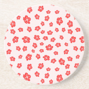 Porta-copos Red Hibiscus Floral