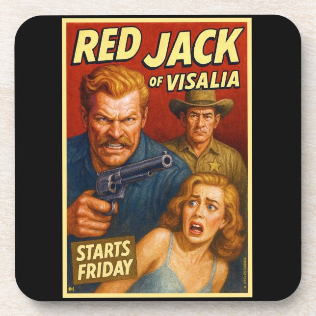 porta copos "RED JACK OF VISALIA". #1 DE 6. (Frente)