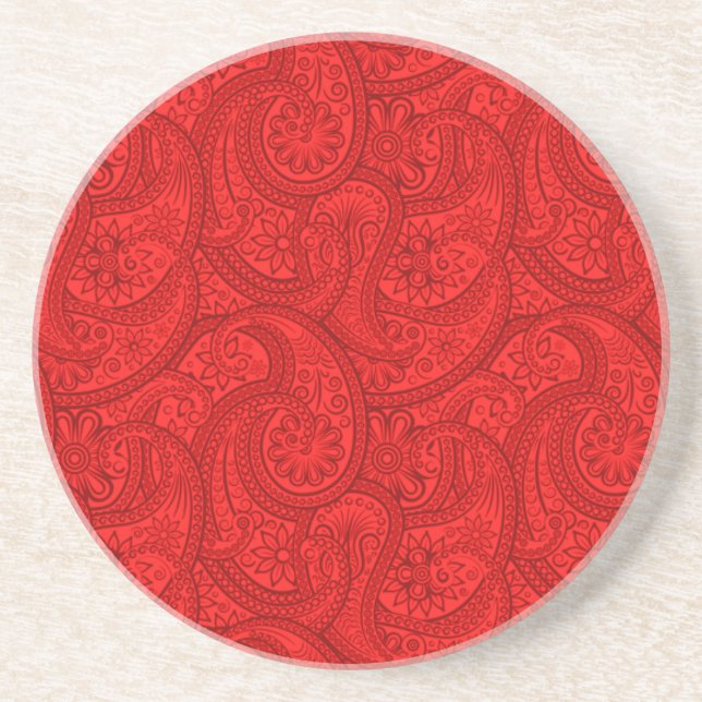 Porta-copos Red Paisley (Frente)